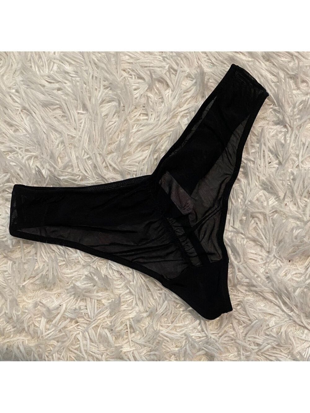 Victoria’s Secret Sheer Black High-Cut Bikini